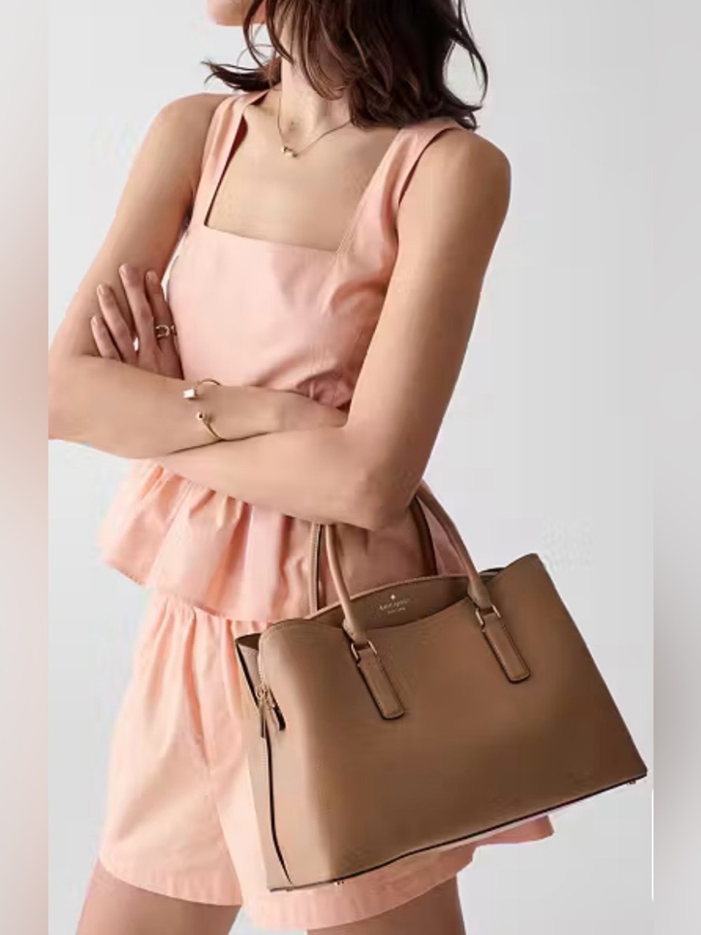 KATE SPADE Thompson Street Satchel in Tuscan Brown Leather